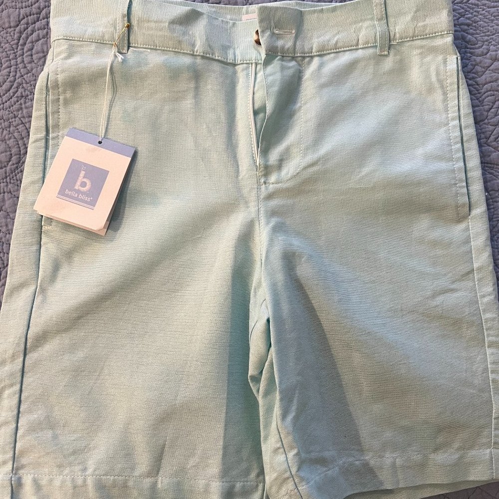 Brand new Bella Bliss boys shorts light blue 100% cotton size 12